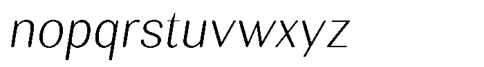 Rundale Round Extra Light Italic Font LOWERCASE