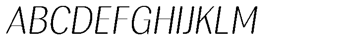 Rundale Round Extra Light Sem Condensed Italic Font UPPERCASE