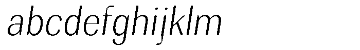 Rundale Round Extra Light Sem Condensed Italic FONT