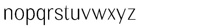 Rundale Round Extra Light Sem Condensed Font LOWERCASE