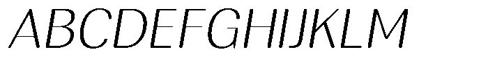 Rundale Round Extra Light Sem Exp Italic Font UPPERCASE