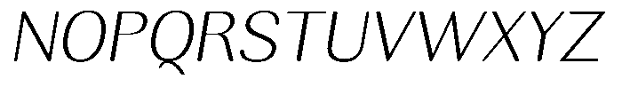 Rundale Round Extra Light Sem Exp Italic Font UPPERCASE