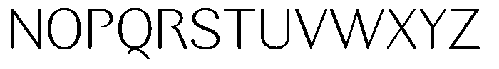 Rundale Round Extra Light Sem Exp Font UPPERCASE