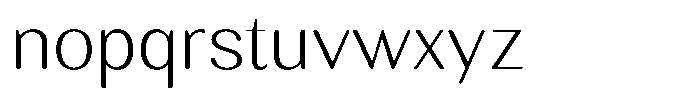 Rundale Round Extra Light Sem Exp Font LOWERCASE