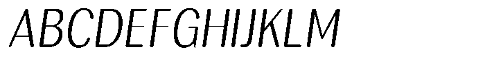 Rundale Round Light Condensed Italic Font UPPERCASE