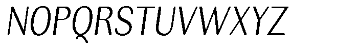Rundale Round Light Condensed Italic Font UPPERCASE