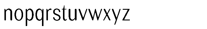Rundale Round Light Condensed Font LOWERCASE
