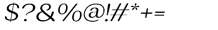 Rundale Round Light Exp Italic Font OTHER CHARS