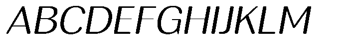 Rundale Round Light Exp Italic Font UPPERCASE