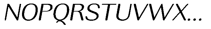 Rundale Round Light Exp Italic Font UPPERCASE