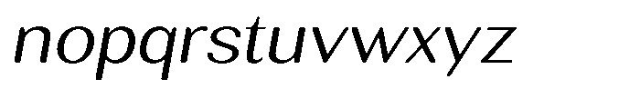 Rundale Round Light Exp Italic Font LOWERCASE