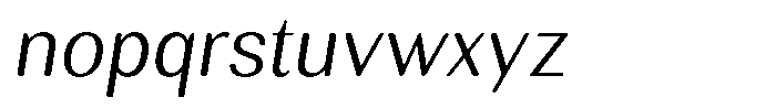 Rundale Round Light Italic Font LOWERCASE