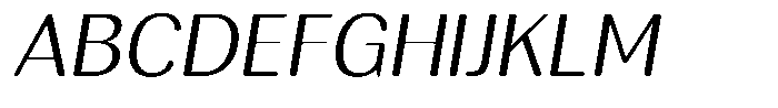 Rundale Round Light Sem Exp Italic Font UPPERCASE