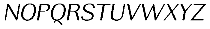Rundale Round Light Sem Exp Italic Font UPPERCASE