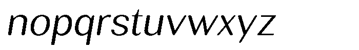 Rundale Round Light Sem Exp Italic Font LOWERCASE
