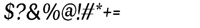 Rundale Round Medium Condensed Italic Font OTHER CHARS