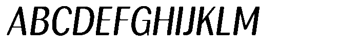 Rundale Round Medium Condensed Italic Font UPPERCASE