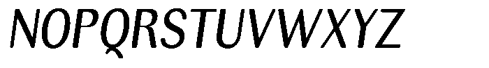 Rundale Round Medium Condensed Italic Font UPPERCASE