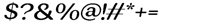 Rundale Round Medium Exp Italic Font OTHER CHARS