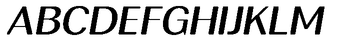 Rundale Round Medium Exp Italic Font UPPERCASE
