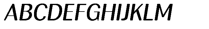 Rundale Round Medium Italic Font UPPERCASE