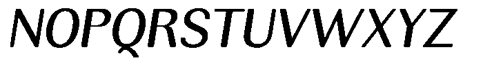 Rundale Round Medium Italic Font UPPERCASE