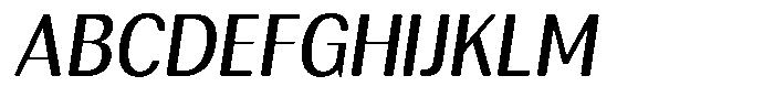 Rundale Round Medium Sem Condensed Italic Font UPPERCASE