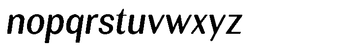 Rundale Round Medium Sem Condensed Italic Font LOWERCASE