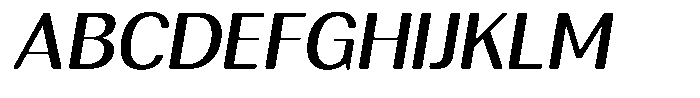 Rundale Round Medium Sem Exp Italic Font UPPERCASE