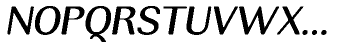 Rundale Round Medium Sem Exp Italic Font UPPERCASE