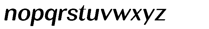 Rundale Round Medium Sem Exp Italic Font LOWERCASE
