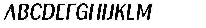 Rundale Round Sem Bold Condensed Italic Font UPPERCASE