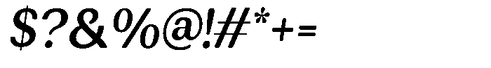 Rundale Round Sem Bold Sem Condensed Italic Font OTHER CHARS