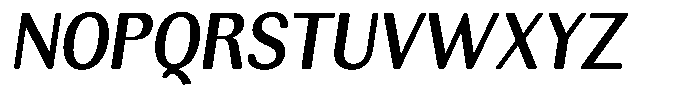 Rundale Round Sem Bold Sem Condensed Italic Font UPPERCASE