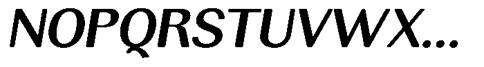 Rundale Round Sem Bold Sem Exp Italic Font UPPERCASE