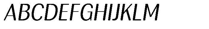 Rundale Round Sem Condensed Italic Font UPPERCASE