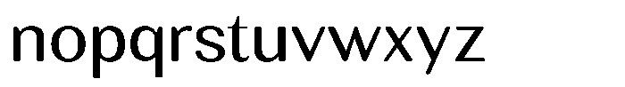 Rundale Round Semi Expanded Font LOWERCASE