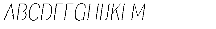 Rundale Round Thin Condensed Italic Font UPPERCASE