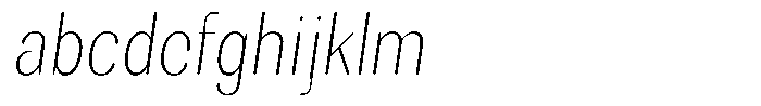 Rundale Round Thin Condensed Italic FONT