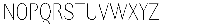 Rundale Round Thin Condensed Font UPPERCASE