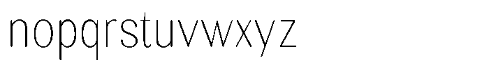 Rundale Round Thin Condensed Font LOWERCASE