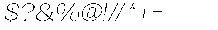 Rundale Round Thin Exp Italic Font OTHER CHARS