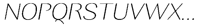 Rundale Round Thin Exp Italic Font UPPERCASE