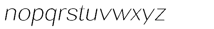 Rundale Round Thin Exp Italic Font LOWERCASE