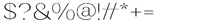 Rundale Round Thin Expanded Font OTHER CHARS