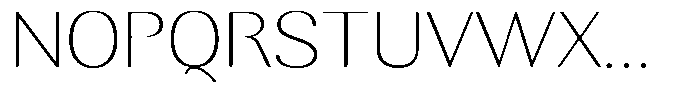 Rundale Round Thin Expanded Font UPPERCASE