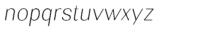Rundale Round Thin Italic Font LOWERCASE