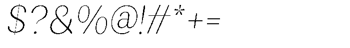 Rundale Round Thin Sem Condensed Italic Font OTHER CHARS