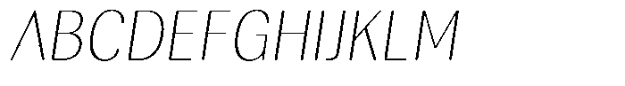 Rundale Round Thin Sem Condensed Italic Font UPPERCASE