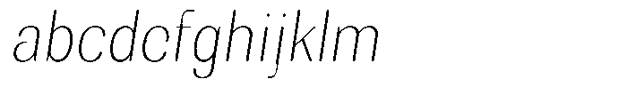Rundale Round Thin Sem Condensed Italic FONT